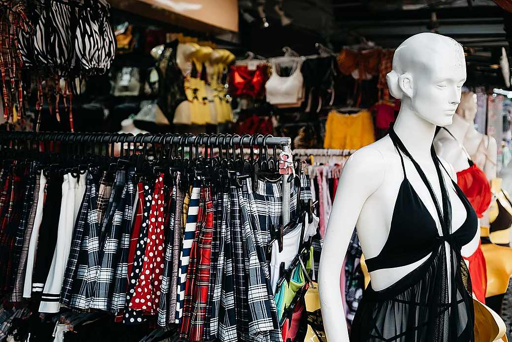Fashion and printed textiles on display